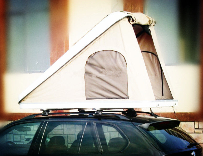 Barraca dura da parte superior do telhado do carro de Shell do triângulo, barraca pequena de aço inoxidável da parte superior do telhado de Polo
